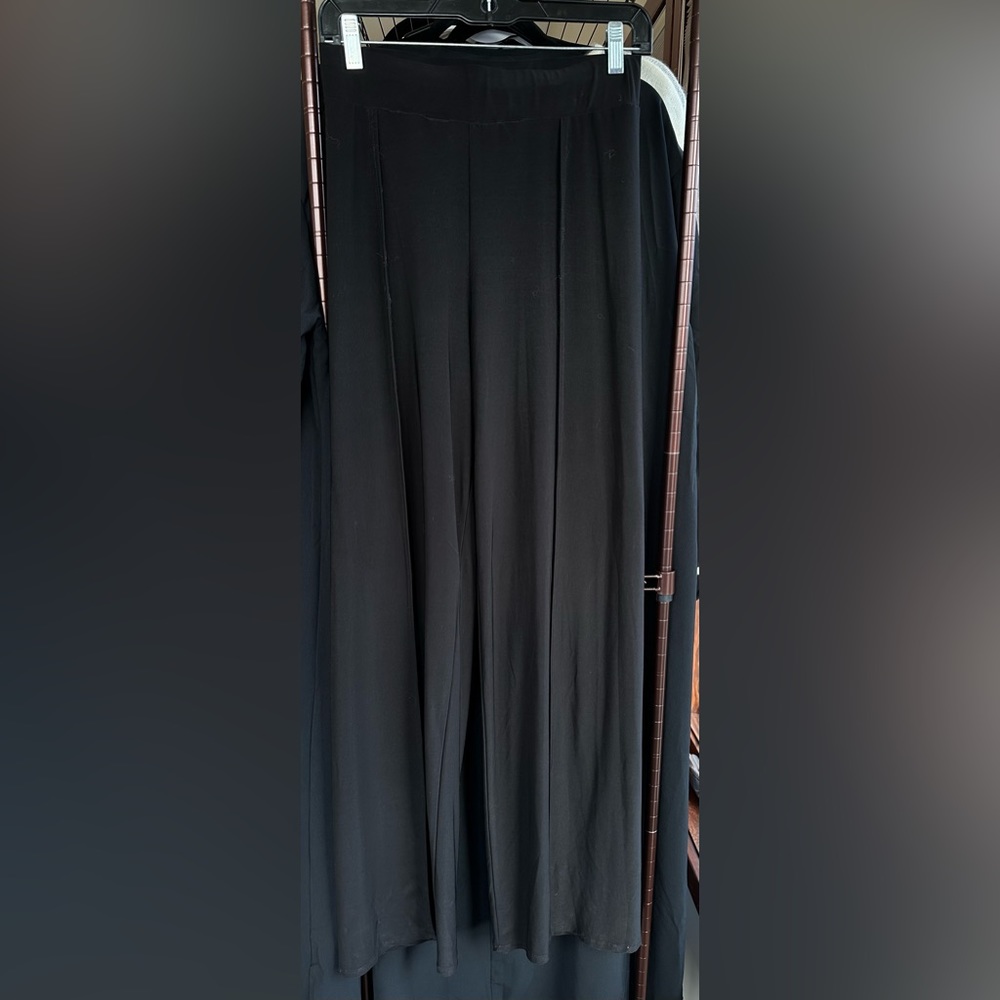 TriFold Lux LA Wide Leg Black Pants